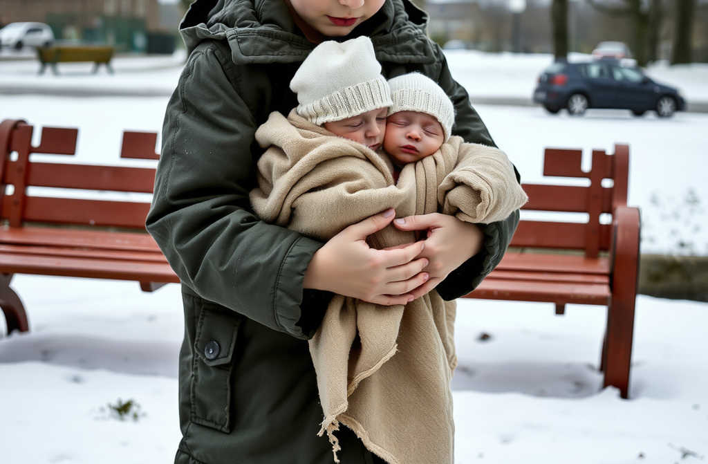 A wealthy tycoon halts his car in a snowstorm. The ragged child’s load left him chilled to the bone.