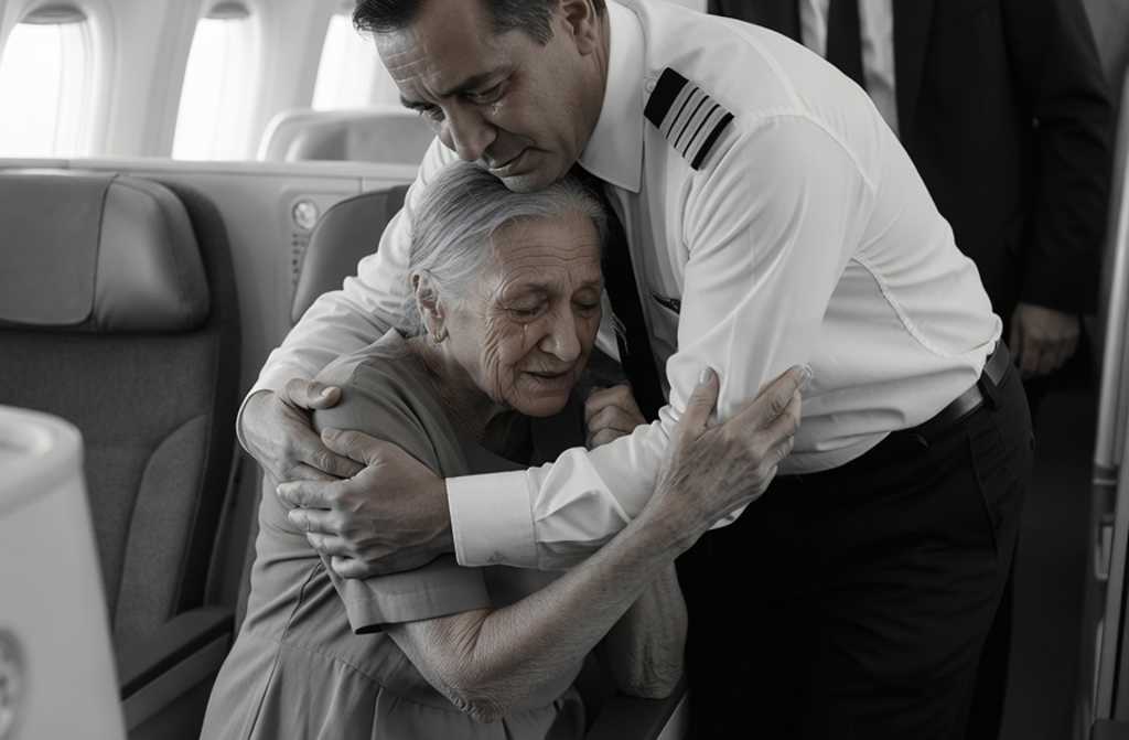 A tense atmosphere gripped the business class. The passengers shot hostile glances at the elderly woman as she settled into her seat. Yet the airplane captain still turned to her at the end of the flight.